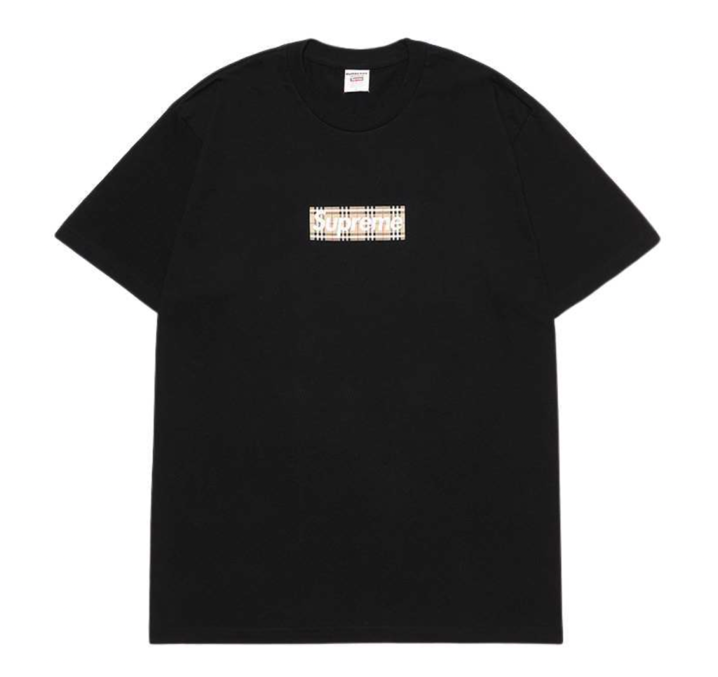 Supreme Burberry Box Logo Tee “Black” – basara entertainment