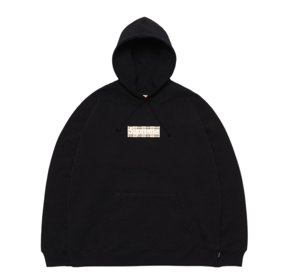 Supreme Burberry Box Logo Hooded Sweatshirt “Black” – basara entertainment